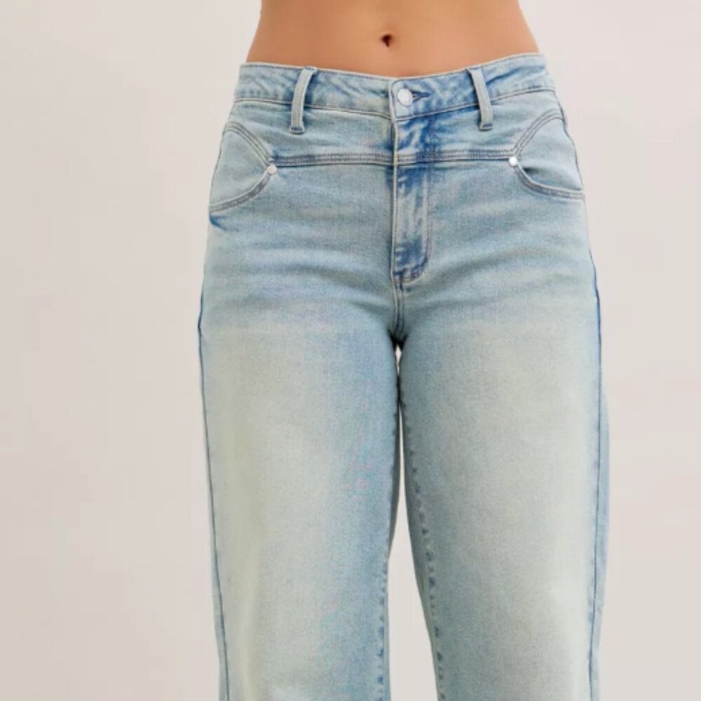 #77 JUDY BLUE HIGH WAIST COLUMN JEANS